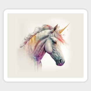 Unicorn Watercolour Painting Sticker